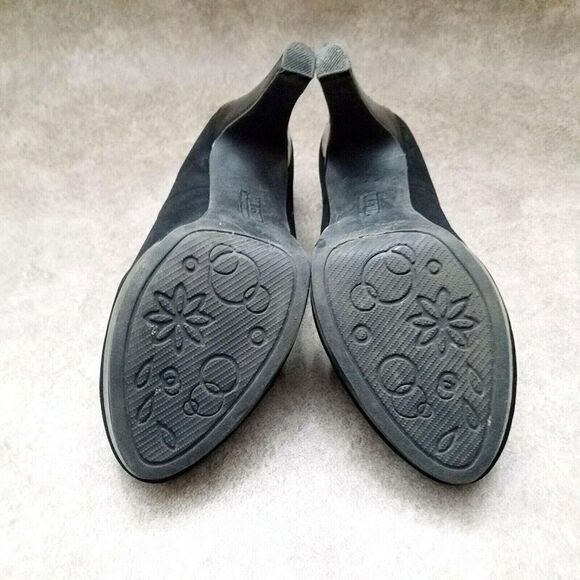 Unlisted Womens Sz 6 M Black Slip On 4" Heels Platform Pumps - Picture 9 of 11